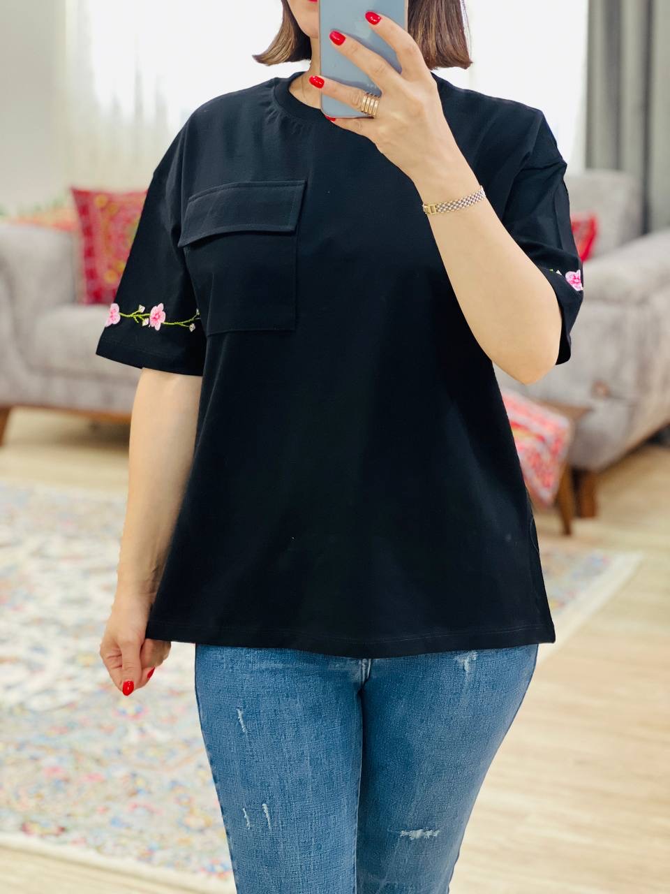 عکس محصول تیشرت جیب دار گلدوزی - شماره 1