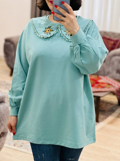 بلوز یقه به به گلبرگ