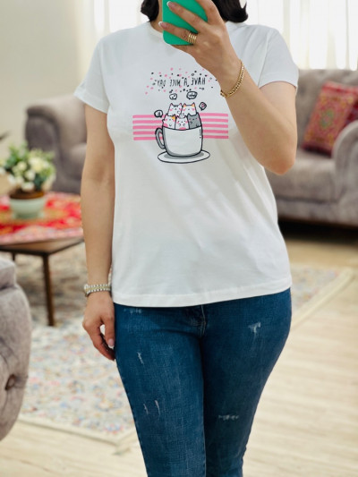 تیشرت گربه ها و فنجون